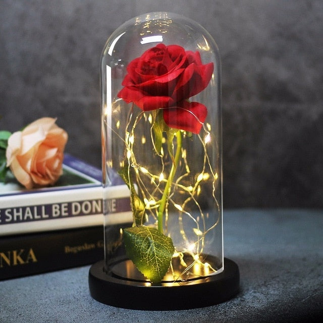 Svítící růže v luxusním balení (Výprodej)
