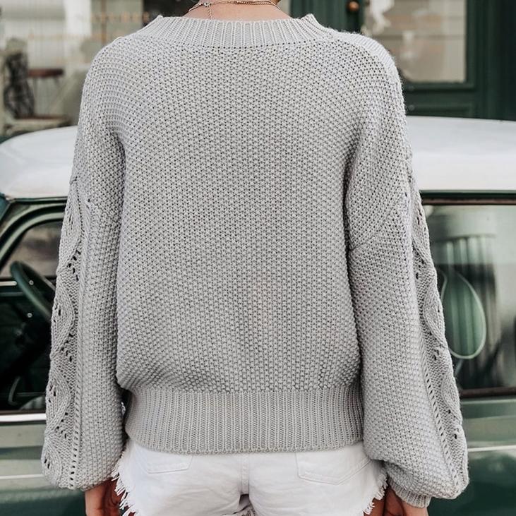 Zimní pletený svetr se vzorem
