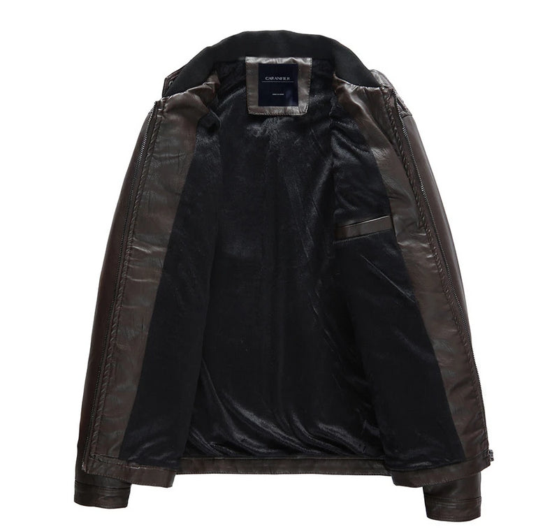 Pánská kožená bunda v elegantním stylu