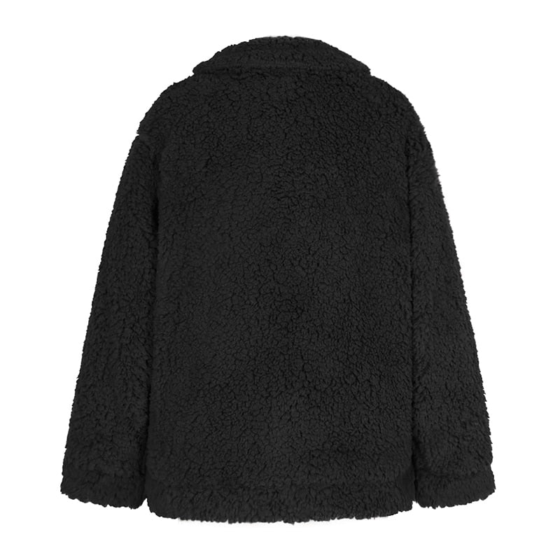 Dámský krátký kožíškový kabátek na zip