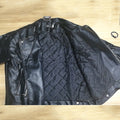 Dámská koženková širší bunda s prošívanou podšívkou