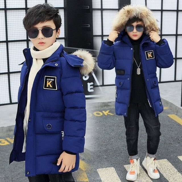 Chlapecká zimní bunda s kapucí