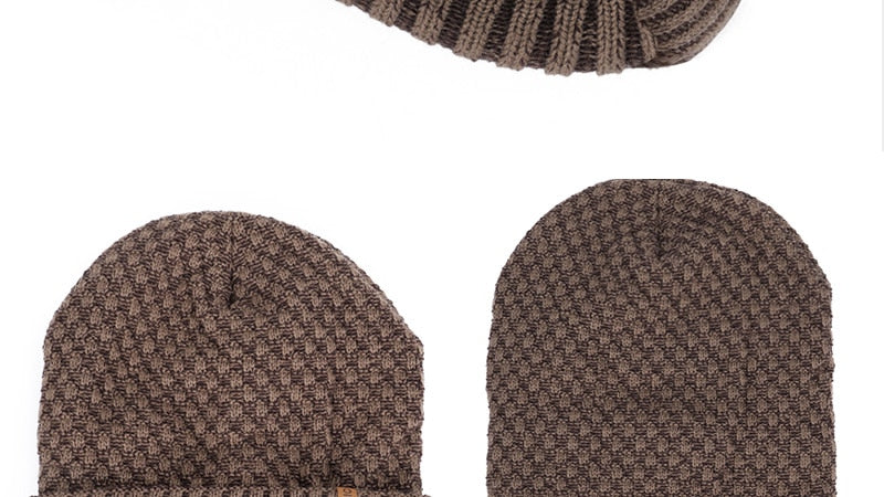 Zimní pletená unisex čepice