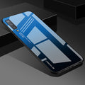 Zadní ochranné tvrzené sklo pro Samsung modro-černá