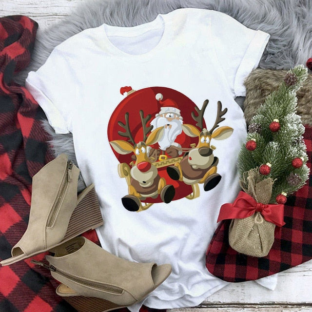 Dámské tričko s vánočními motivy (Výprodej)