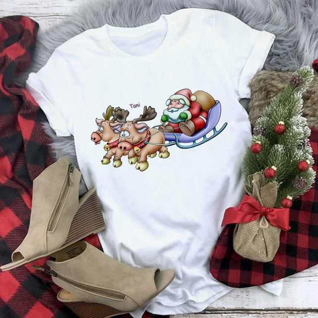 Dámské tričko s vánočním motivem