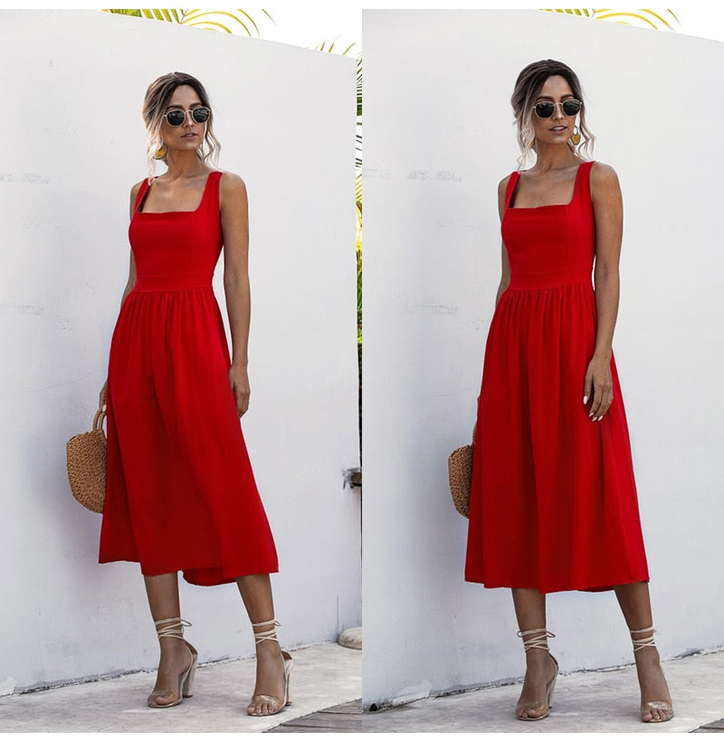 Women Long Dress Summer Sexy Backless Casual White Black Ruched Slip Midi Sundresses 2021 Ladies Strap Clothes For Women y2k