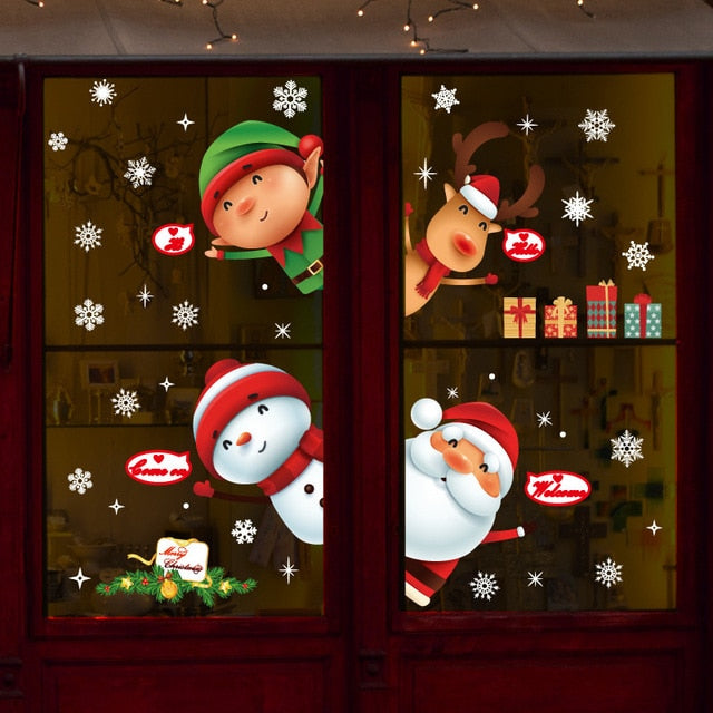 Okenní vánoční samolepky