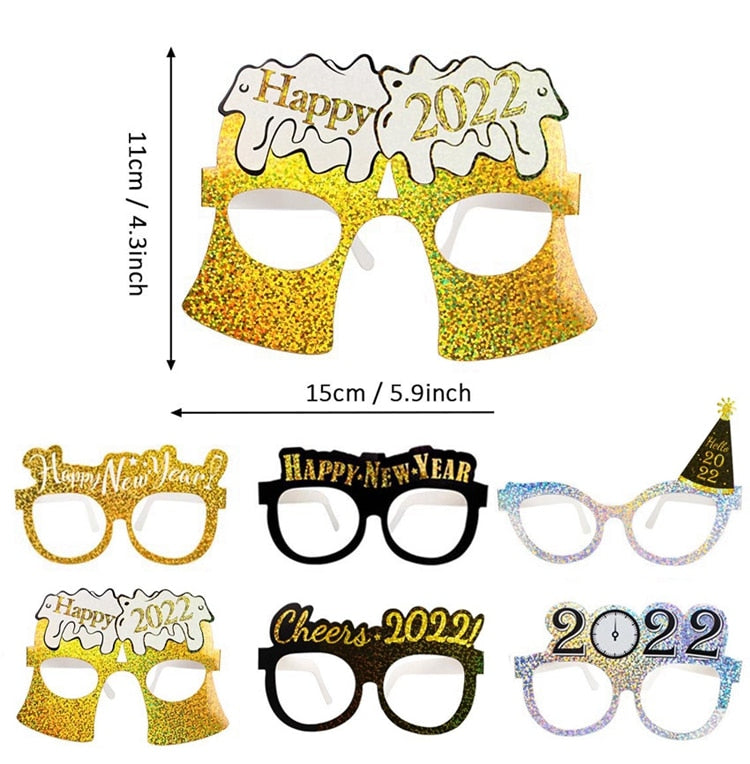12 ks novoročních brýlí