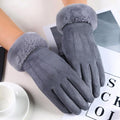 Teplé rukavice s kožíškem