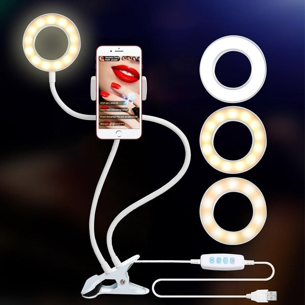 LED přisvícení s držákem telefonu