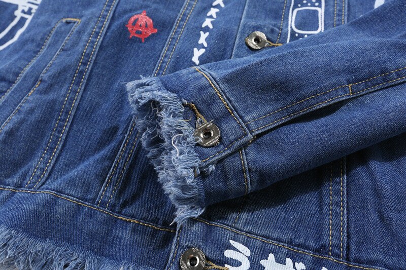 Pánská džínová bunda s potiskem (Výprodej)